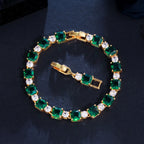 Emerald Green Statement Gold Bracelet-Westeryn