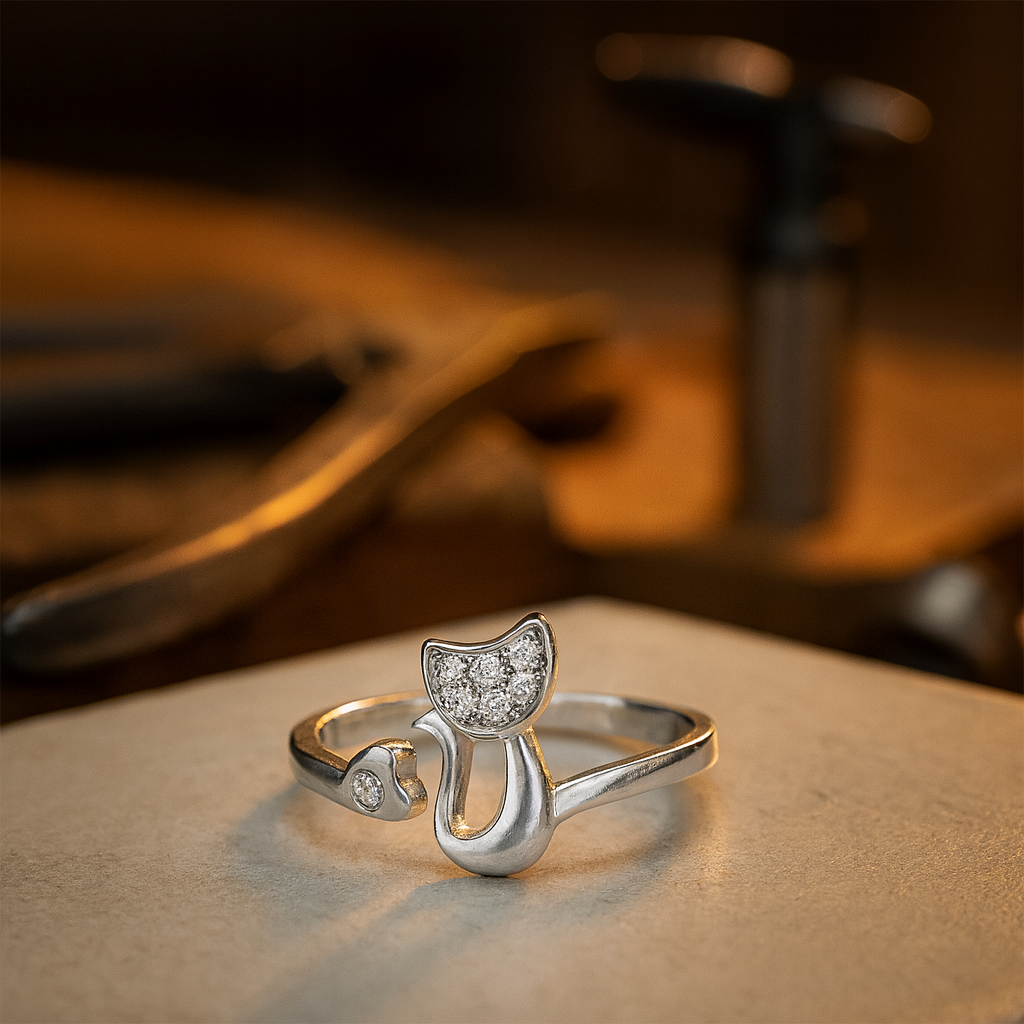Whimsical Cat Open Ring-Westeryn