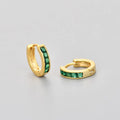 Emerald diamond earrings in gold-Westeryn