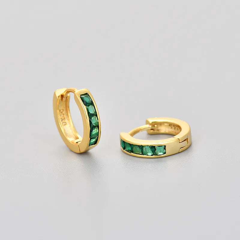 Emerald diamond earrings in gold-Westeryn