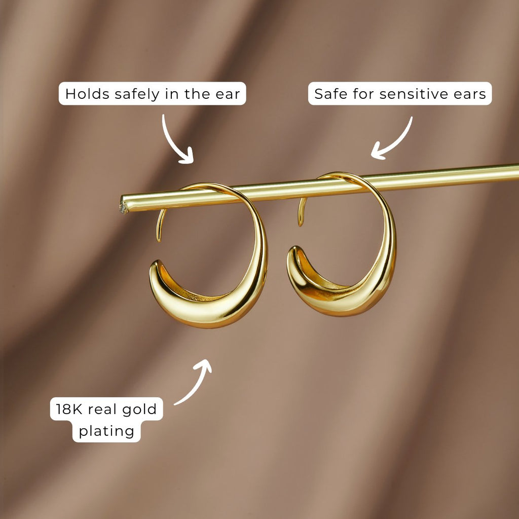 China - Drop Hoop Earrings-Westeryn