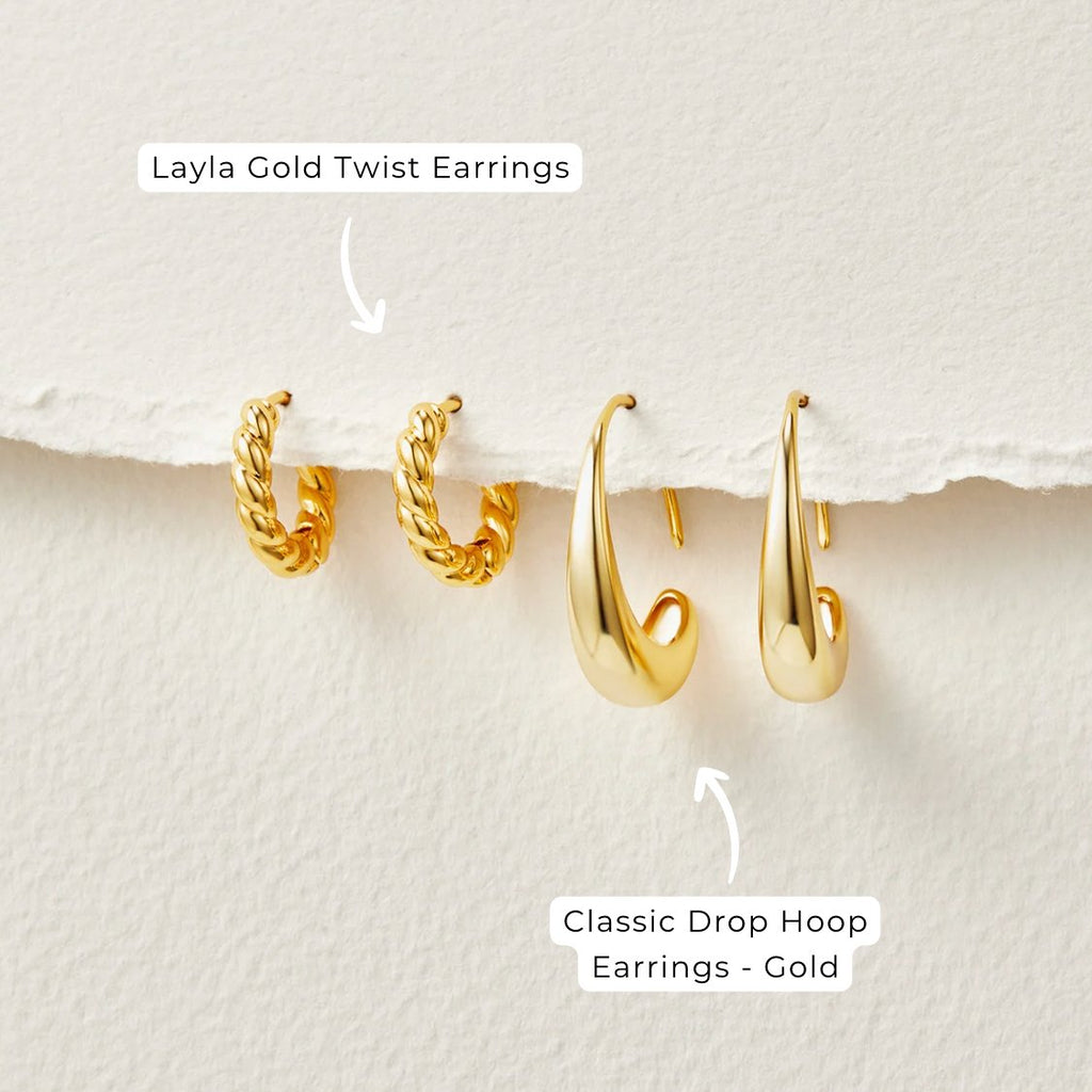 China - Drop Hoop Earrings-Westeryn