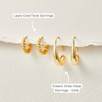 China - Drop Hoop Earrings-Westeryn