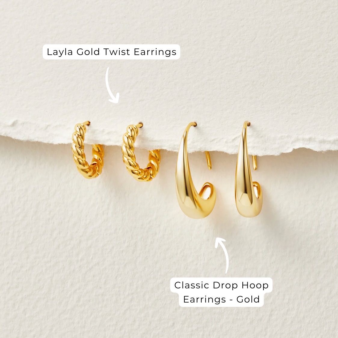 China - Drop Hoop Earrings-Westeryn