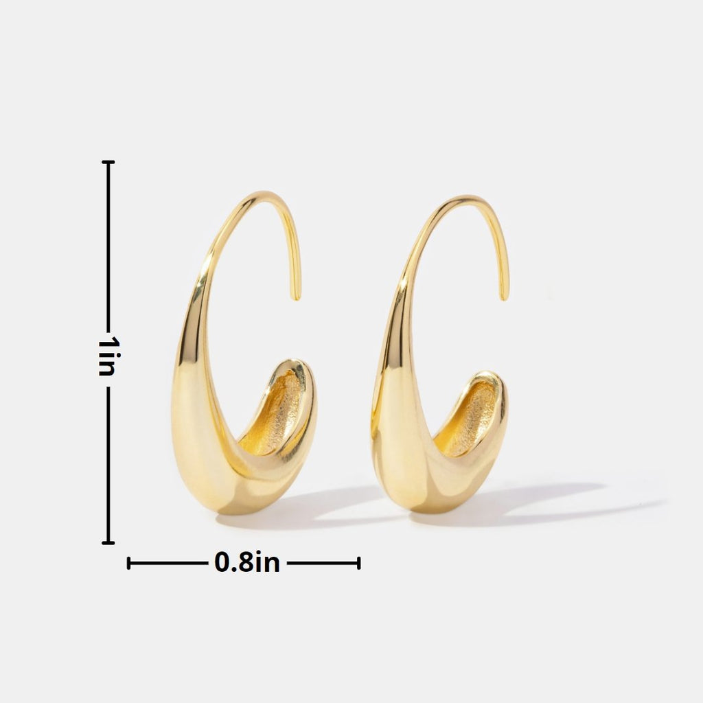 China - Drop Hoop Earrings-Westeryn
