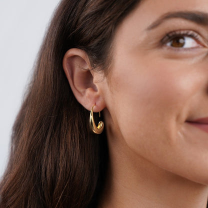 China - Drop Hoop Earrings