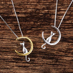 Crescent Cat Elegance Necklace-Westeryn