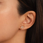 Crystal Chic Leaf Earrings-Westeryn