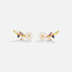 Crystal White Flower Earrings-Westeryn