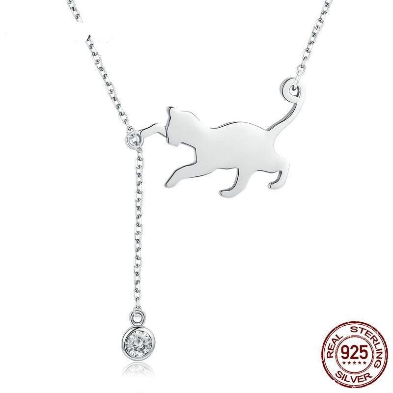 Whimsical Cat Pendant Necklace-Westeryn
