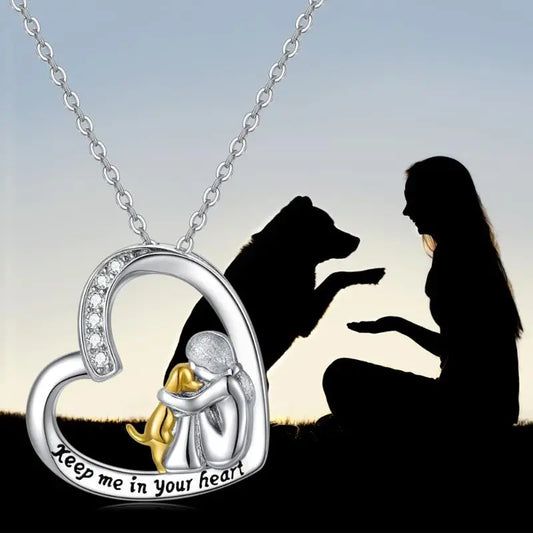 Heart & Paw Pendant Necklace