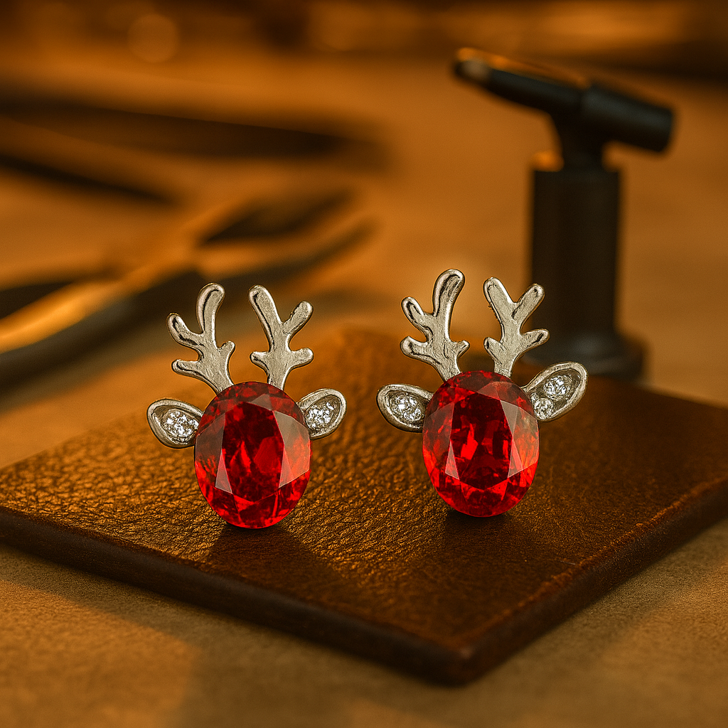 Enchanted Reindeer Crystal Studs-Westeryn