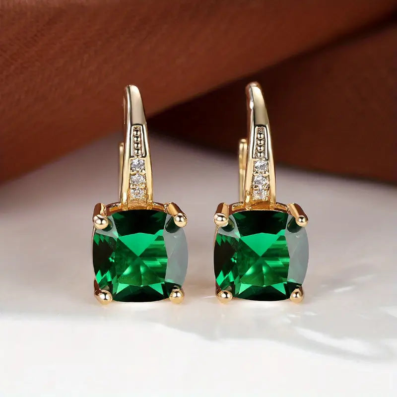 Mystic Stone Hoop Earrings | Gold-Westeryn