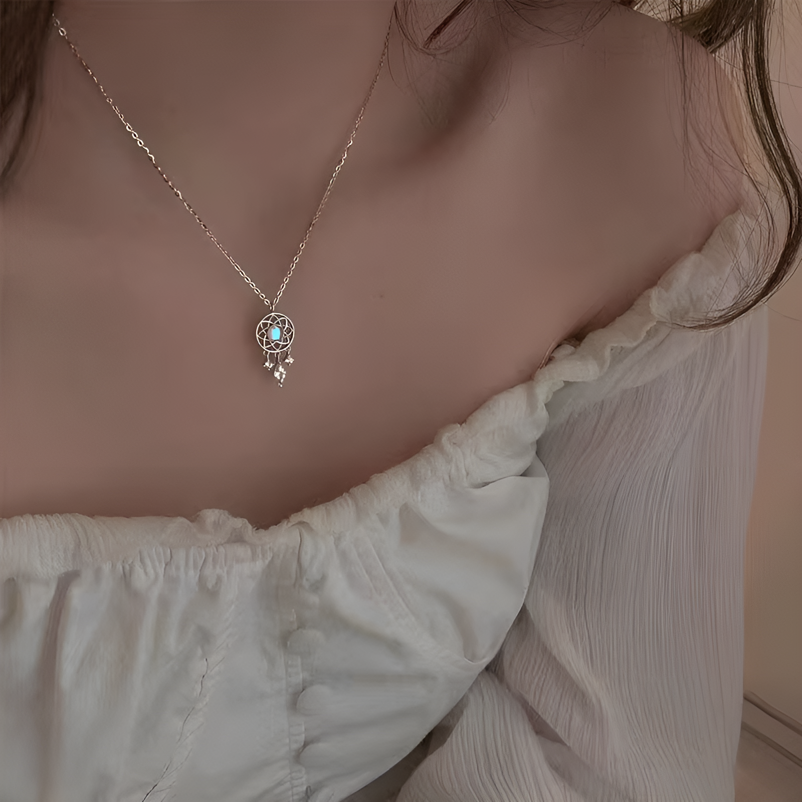 Moonstone Necklace - Dreamcatcher-Westeryn