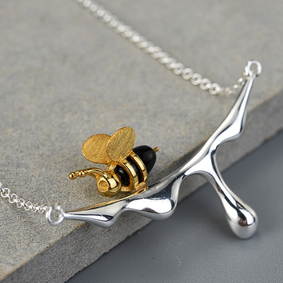 Golden Nectar Bee Necklace-Westeryn