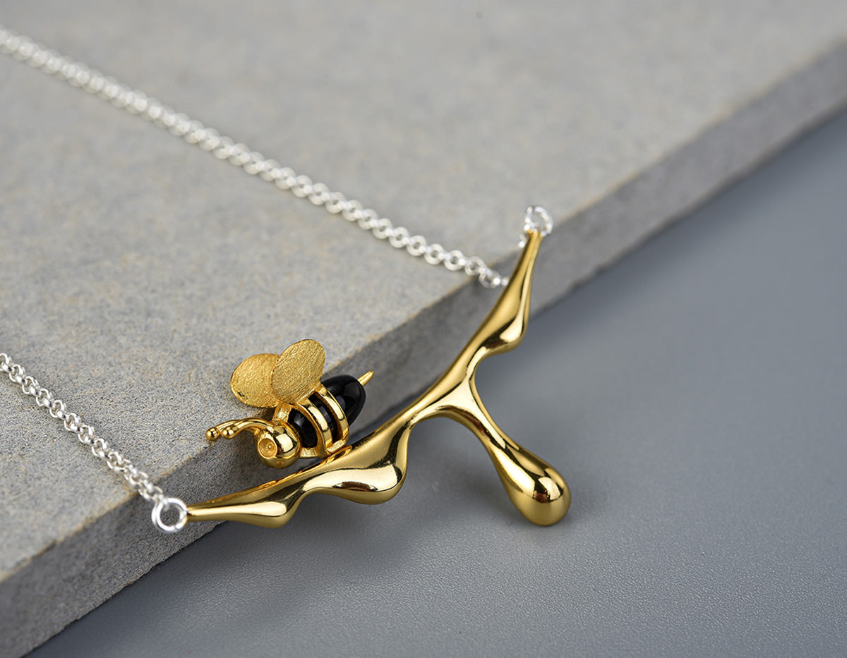 Golden Nectar Bee Necklace-Westeryn