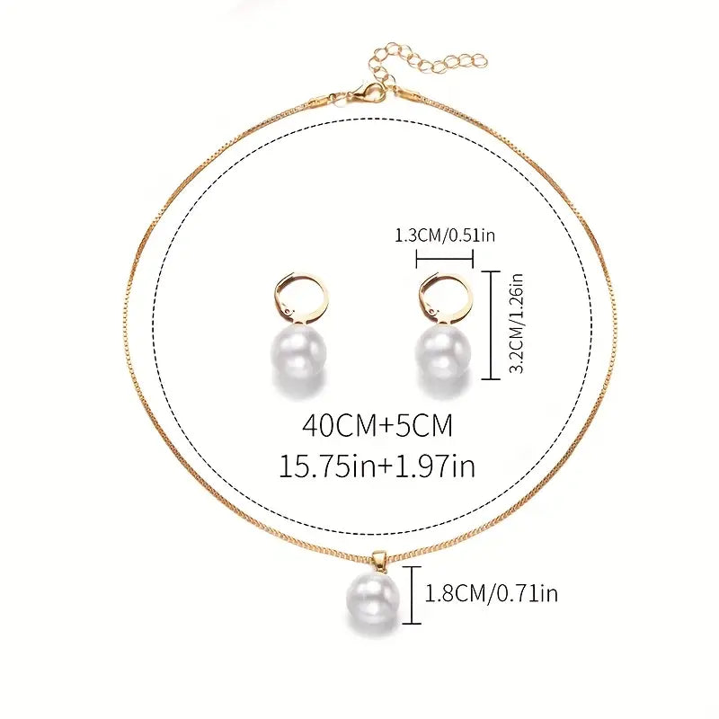 Golden Grace Pearl Jewelry Set | Gold-Westeryn