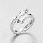 Adjustable Silver Cuddle Ring-Westeryn