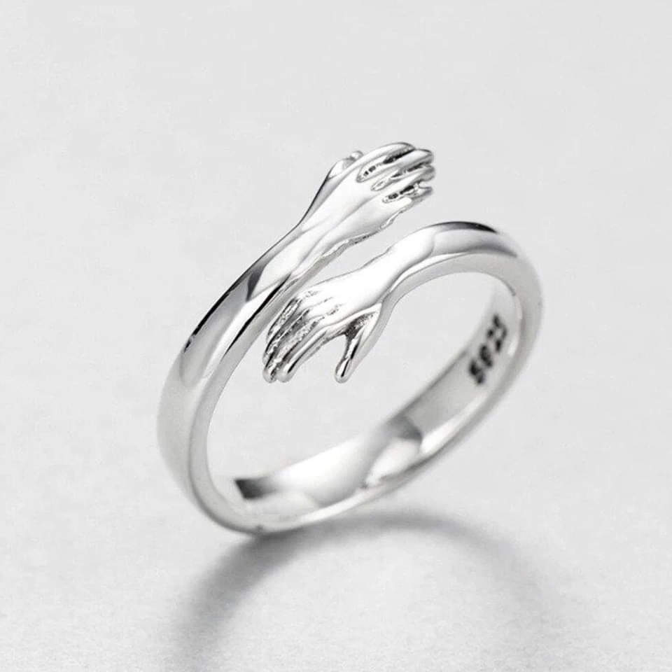 Adjustable Silver Cuddle Ring-Westeryn