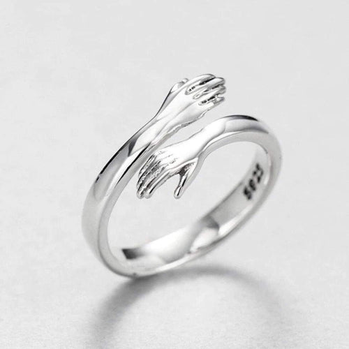 Adjustable Silver Cuddle Ring-Westeryn