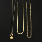 Savira Textured Coin Layered Necklace | Gold-Westeryn