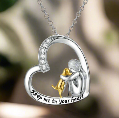 Heart & Paw Pendant Necklace