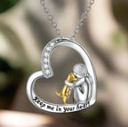 Elegant MILIA 925 Sterling Silver Necklace with Loving Heart and Dog Motif-Westeryn