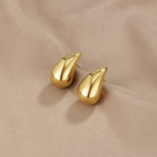 Ame Gold Drop-Shaped Earrings-Westeryn