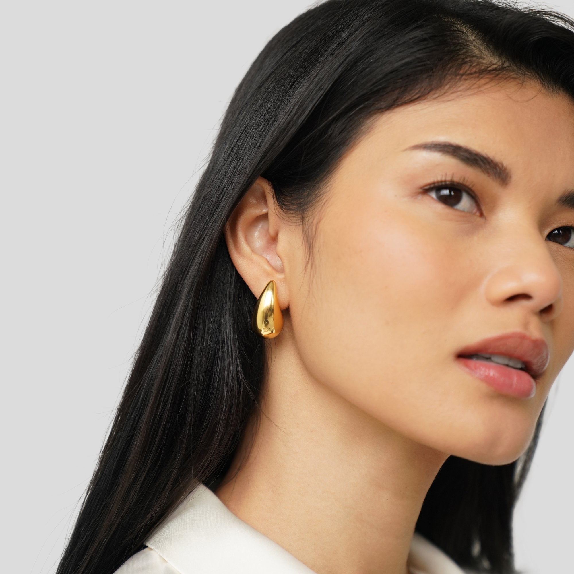Ame Gold Drop-Shaped Earrings-Westeryn