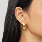 Ame Gold Drop-Shaped Earrings-Westeryn