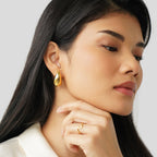 Ame Gold Drop-Shaped Earrings-Westeryn