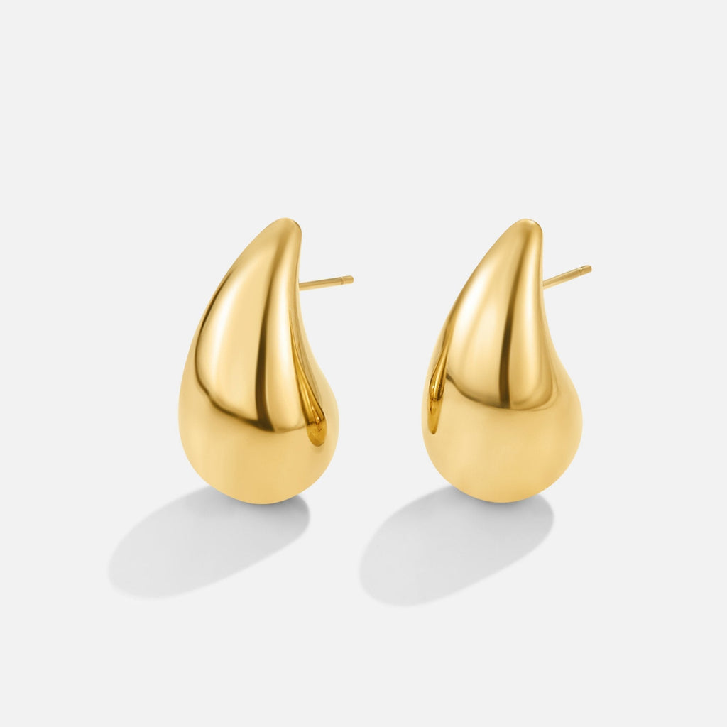 Ame Gold Drop-Shaped Earrings-Westeryn