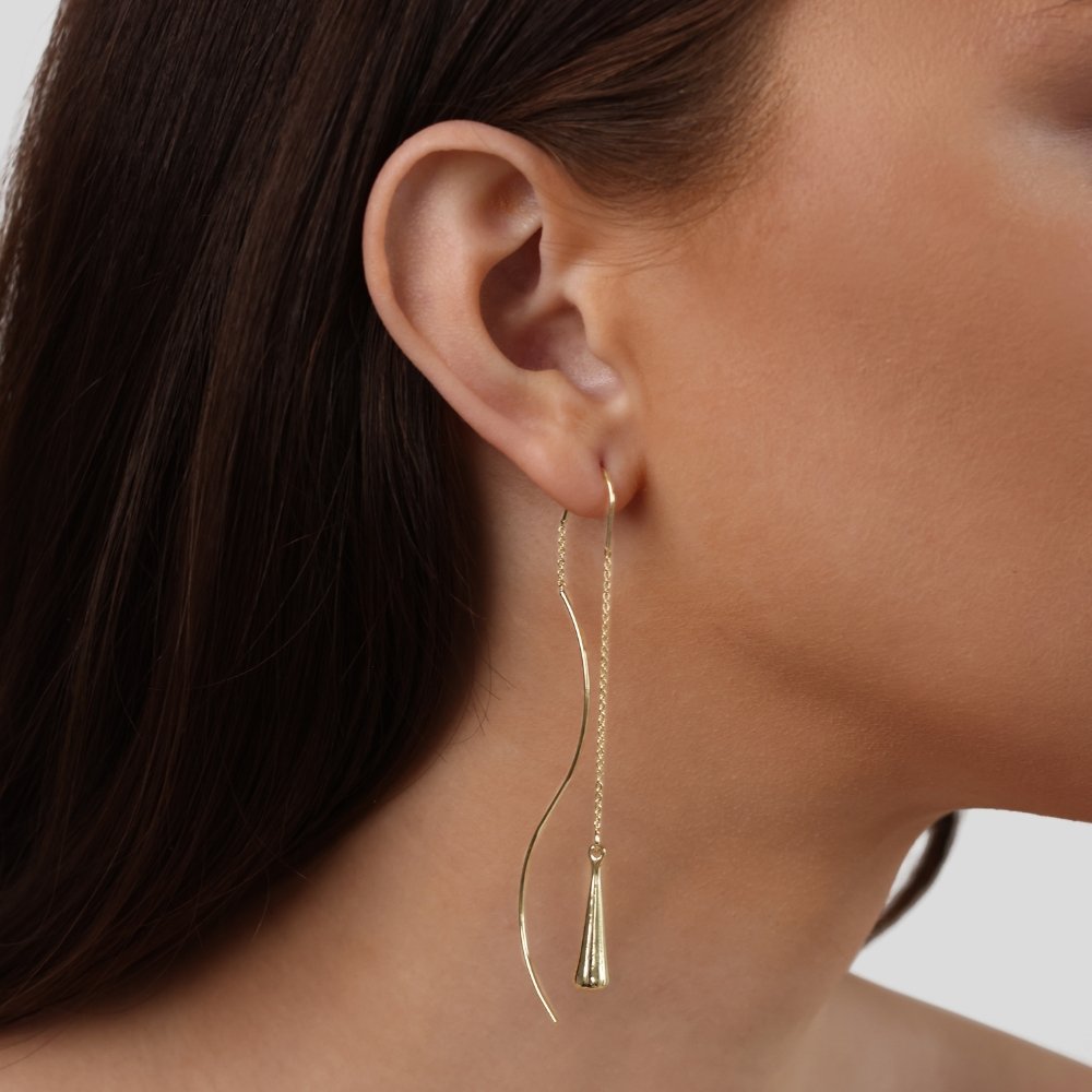 Teardrop Shaped Fringe Earrings-Westeryn