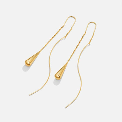 Teardrop Shaped Fringe Earrings