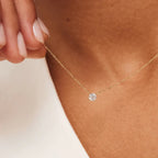 Cléa Moissanite Stone Necklace | Gold-Westeryn