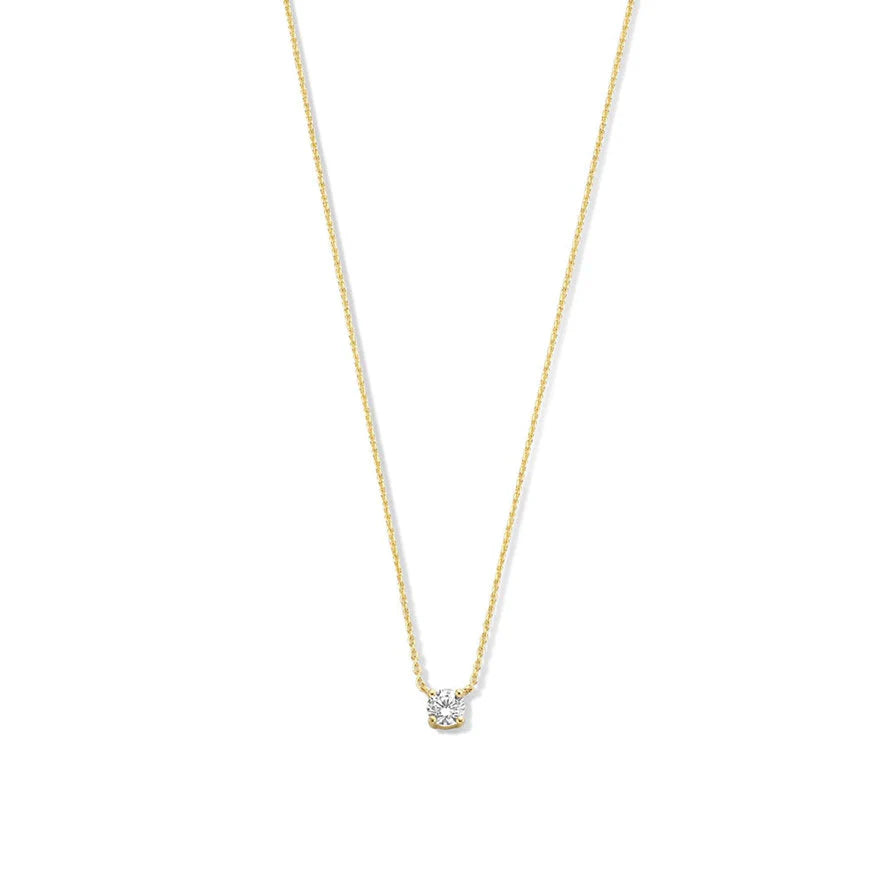 Cléa Moissanite Stone Necklace | Gold-Westeryn