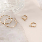 Larmes de Lune Stone Hoop Earrings | Gold-Westeryn