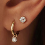Larmes de Lune Stone Stud Earrings | Gold-Westeryn