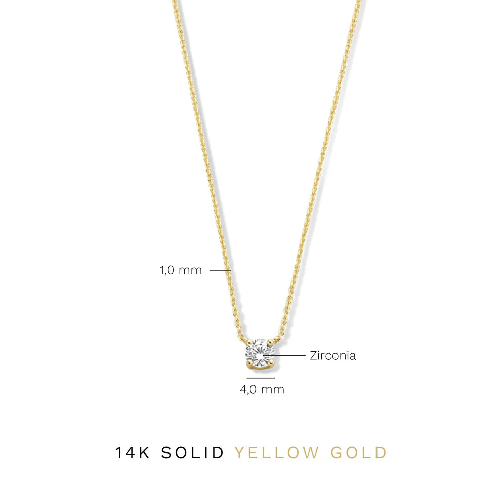 Cléa Moissanite Stone Necklace | Gold-Westeryn