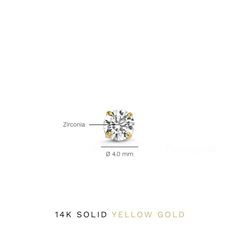 Larmes de Lune Stone Stud Earrings | Gold-Westeryn