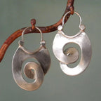 Antique Irregular Form Earrings | White Gold-Westeryn