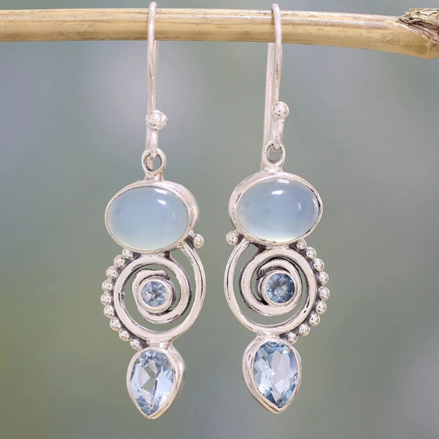 Dina Moonstone Earrings-Westeryn