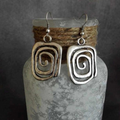 Vintage Spiral Silver Earrings-Westeryn