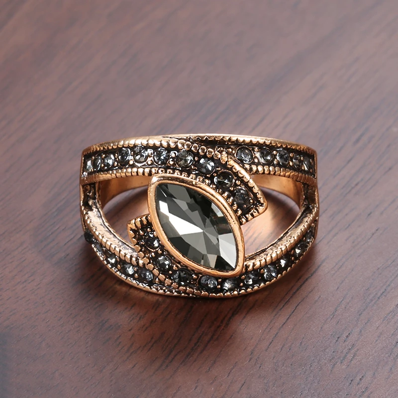 Elegance - Black Crystal Ring-Westeryn