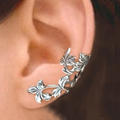 Vintage Leaf Silver Earrings-Westeryn