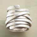 Bliss - Vintage Thick Layer Silver Ring-Westeryn