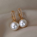 Elegant Pearl Earrings with Zirconia-Westeryn