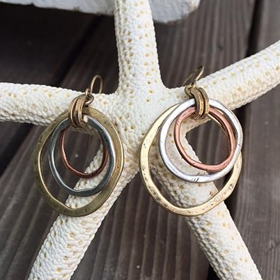 Gold and silver vintage earrings-Westeryn