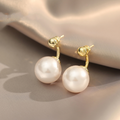 Golden Pearl Earrings-Westeryn