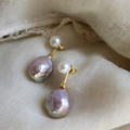 Elegant Lilac Pearl Earrings-Westeryn